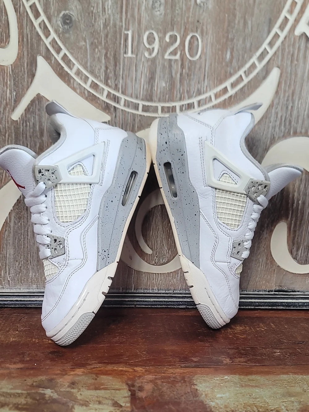 Nike Air Jordan 4 Retro 'White Oreo' Wmns 5.5 Good Condition, Fast Shipping.